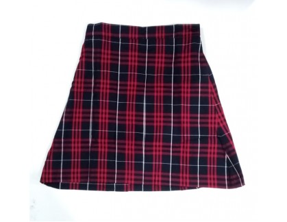 Red & Navy pattern skirt